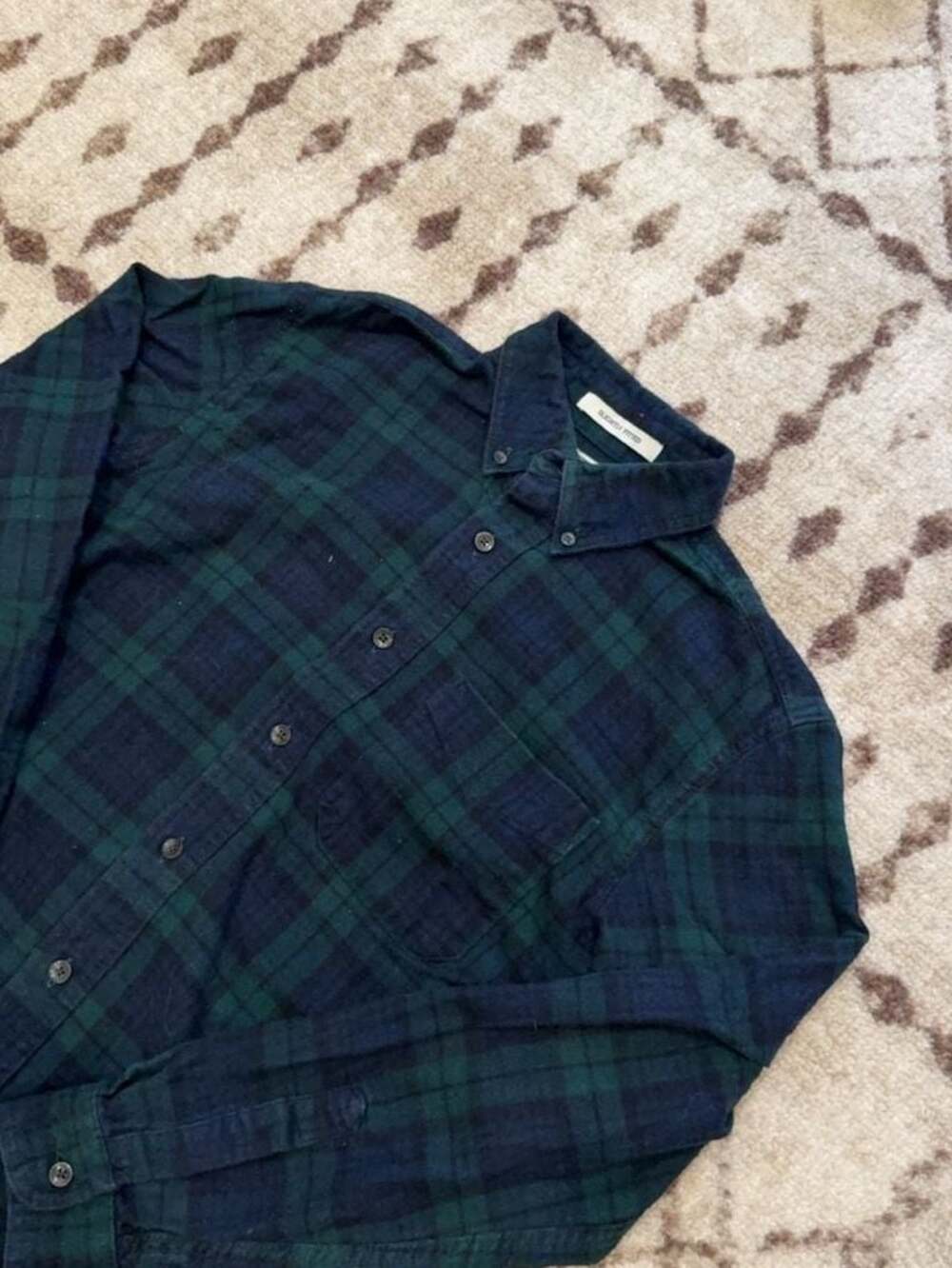 L.L.Bean Slightly Fitted Plaid Flannel Shirt Size S-REG